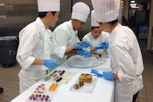 KCC culinary students preparing for a competition